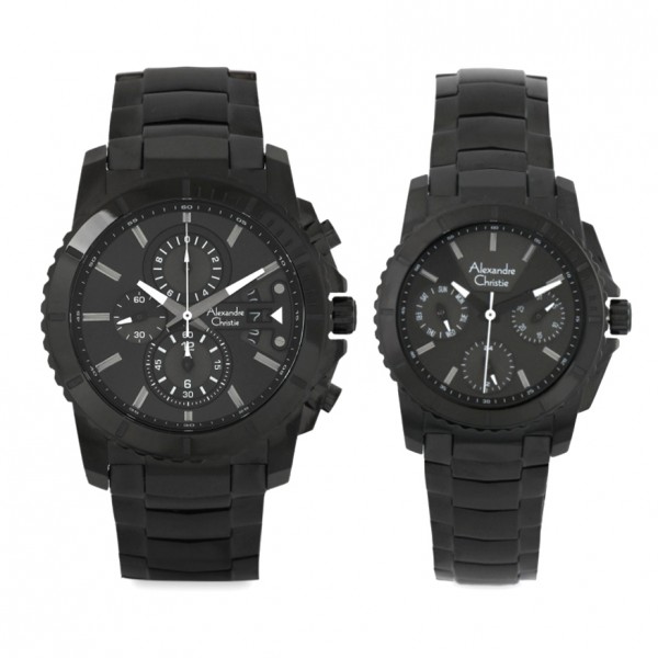 Alexandre Christie AC 6455 Full Black Couple